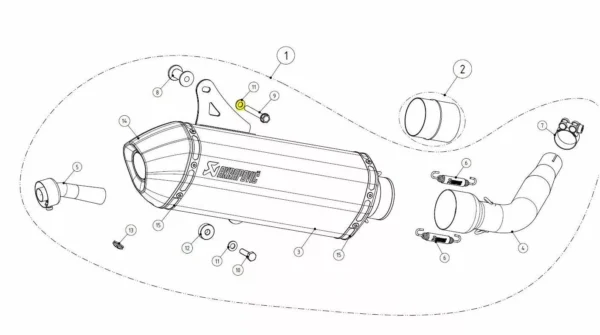 Akrapovic skive Yamaha YZ250F/YZ450F 2006-...