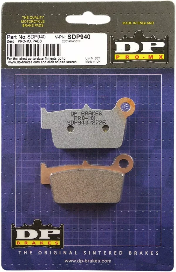 Dp Brakes SDP Pro-MX Sinterede bremseklodser Yamaha 2002-... - Image 2