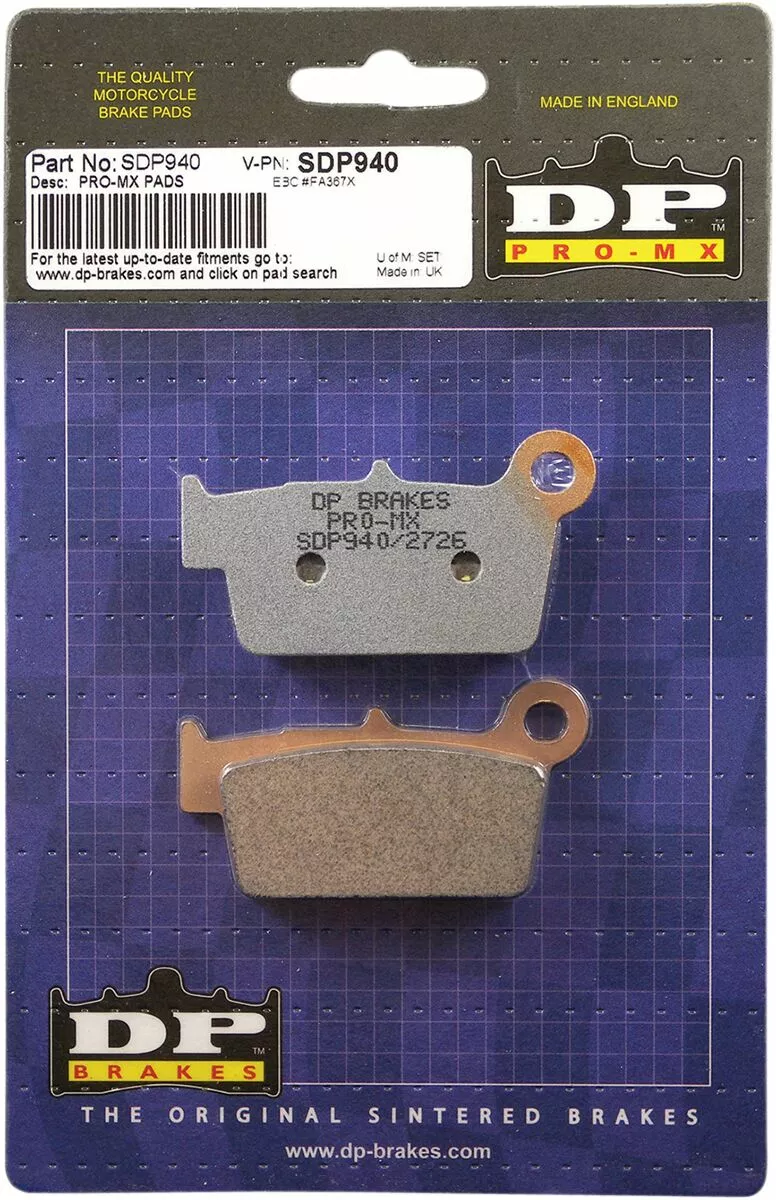 Dp Brakes SDP Pro-MX Sinterede bremseklodser Yamaha 2002-... - Image 2