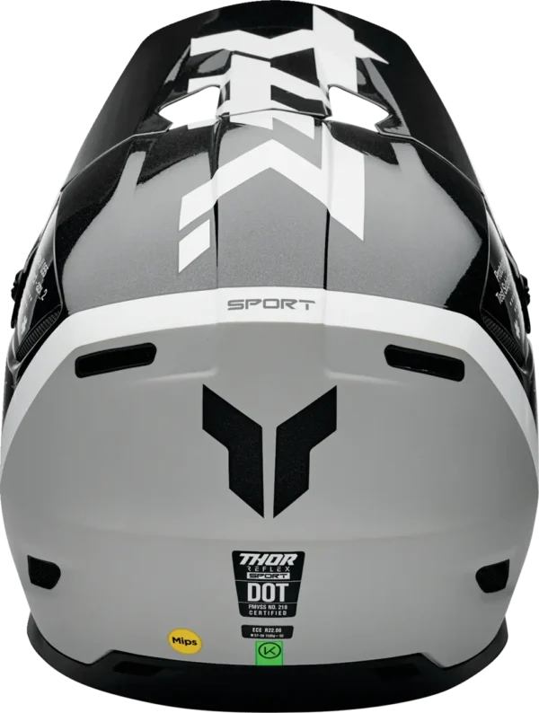 Thor Reflex Sport Riot MIPS hjelm - Sort/Hvid - Image 3