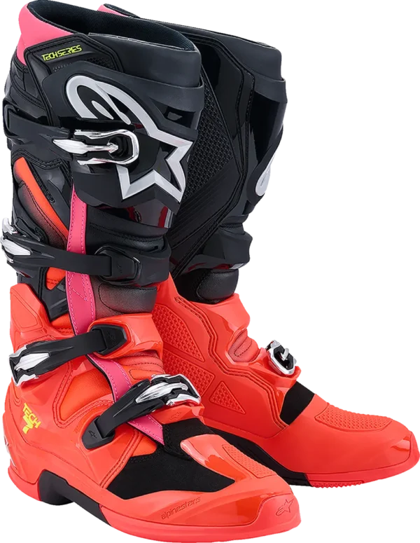 Alpinestars Tech 7 støvler - Sort/Rød/Pink