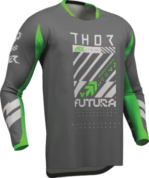 Thor Launchmode Futura Jersey - Charcoal/Green