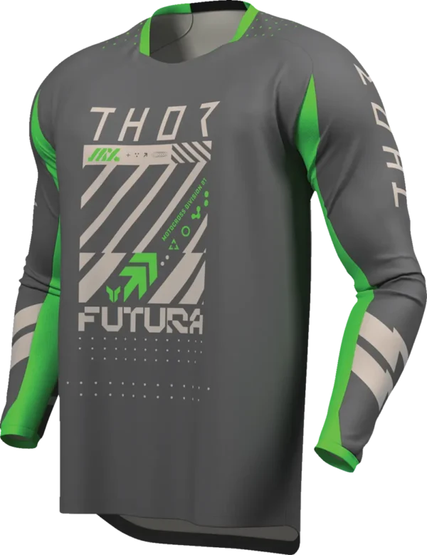 Thor Launchmode Futura Jersey - Charcoal/Green - Image 3