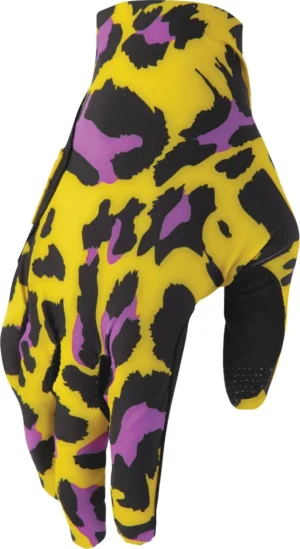 Thor Sportmode Cheetah-handsker – gul/lilla