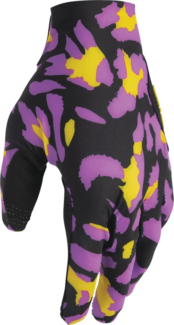 Thor Sportmode Cheetah-handsker – gul/lilla - Image 3