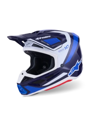 Alpinestars SM7 Rise hjelm - Blå/Hvid
