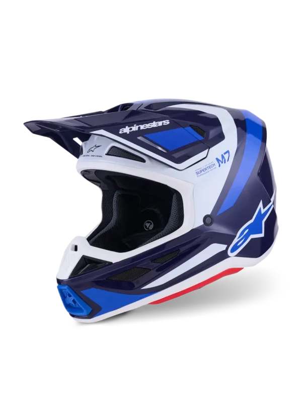Alpinestars SM7 Rise hjelm - Blå/Hvid