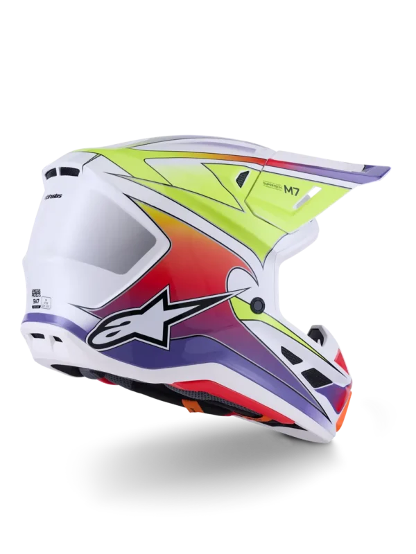 Alpinestars SM7 Fuse hjelm - hvid/gul - Image 3