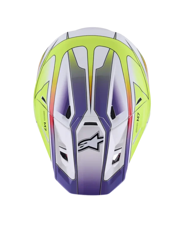 Alpinestars SM7 Fuse hjelm - hvid/gul - Image 6