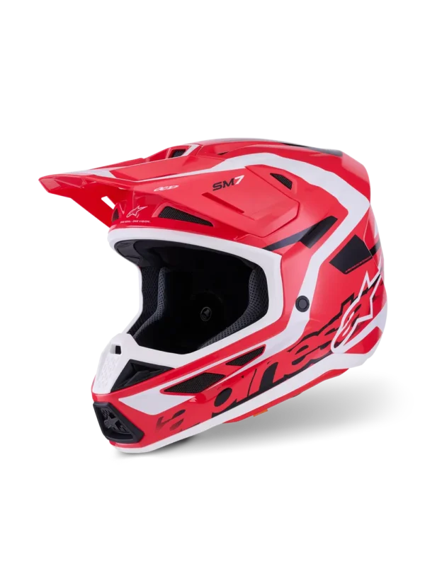 Alpinestars SM7 Deed hjelm - rød/sort/hvid
