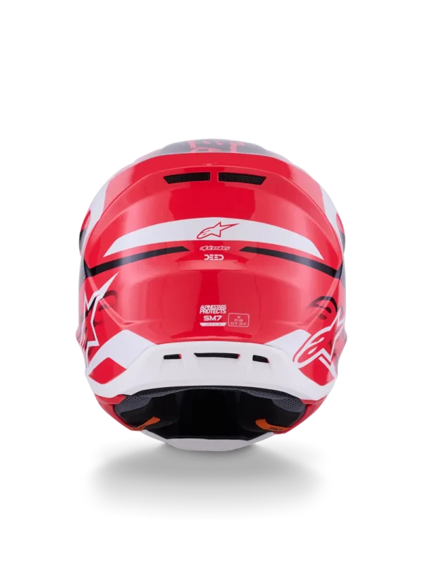 Alpinestars SM7 Deed hjelm - rød/sort/hvid - Image 2