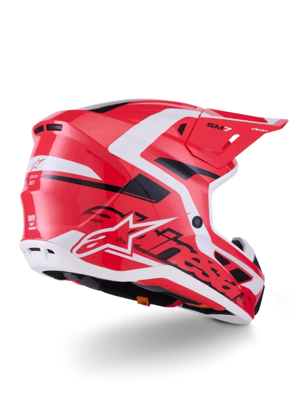 Alpinestars SM7 Deed hjelm - rød/sort/hvid - Image 3