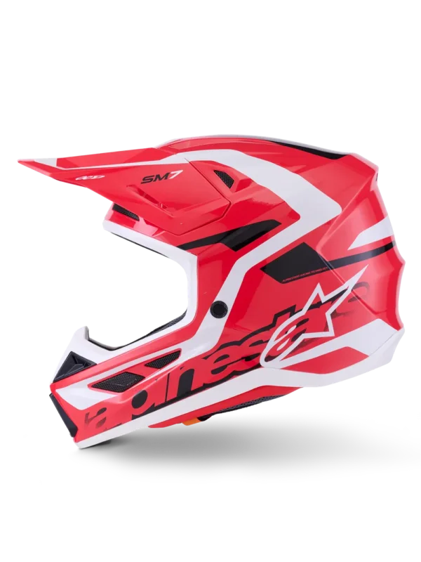 Alpinestars SM7 Deed hjelm - rød/sort/hvid - Image 5