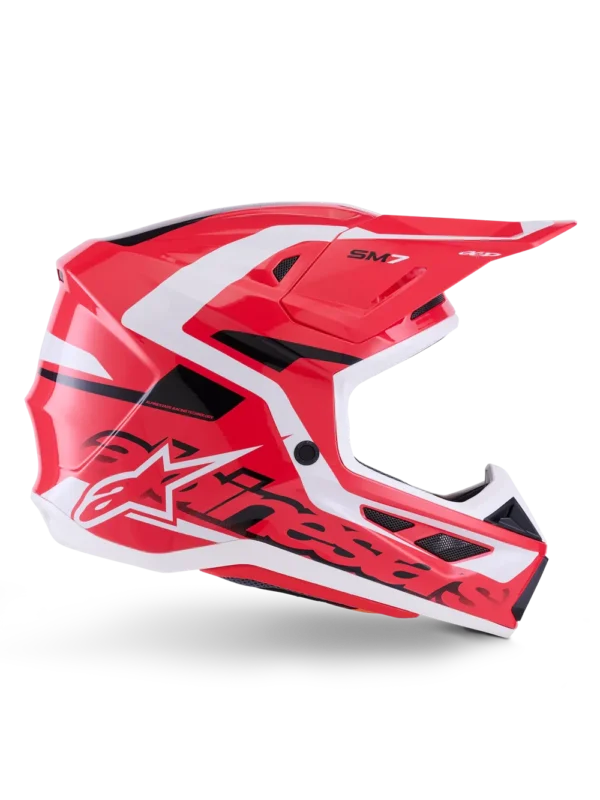 Alpinestars SM7 Deed hjelm - rød/sort/hvid - Image 6