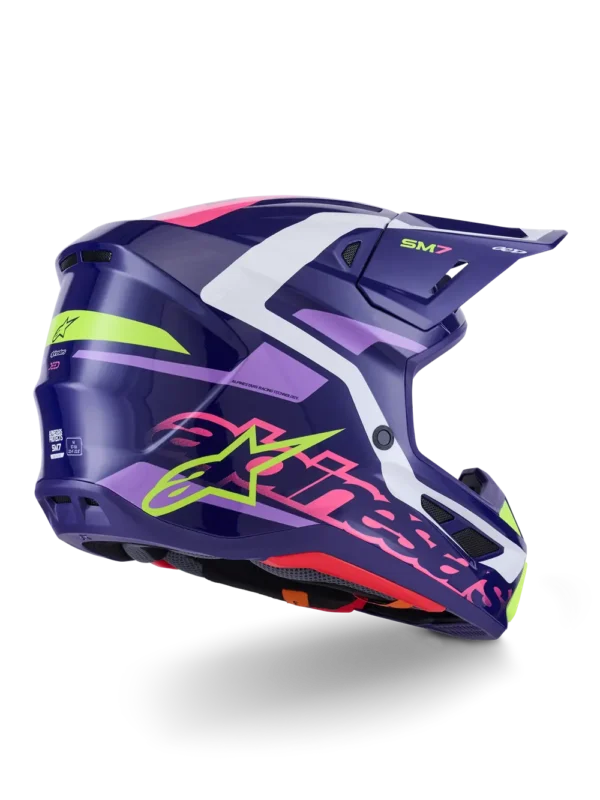 Alpinestars SM7 Deed hjelm - Lilla/Pink - Image 4