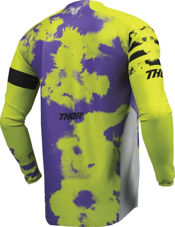 Thor Youth Launchmode Bleach Jersey - Gray/Acid - Image 2