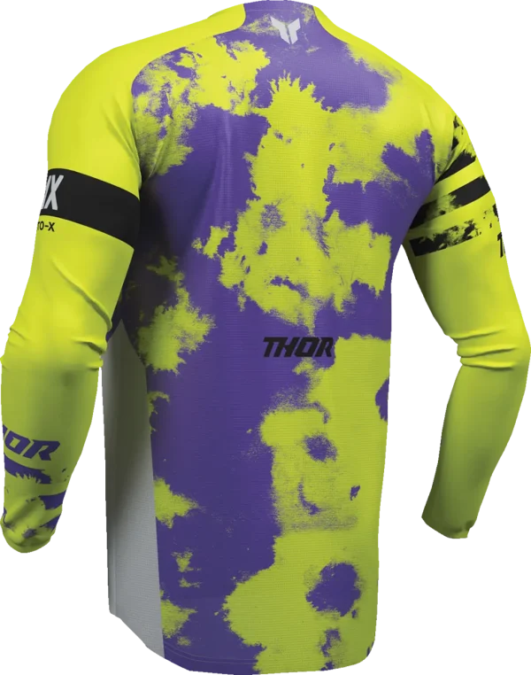 Thor Youth Launchmode Bleach Jersey - Gray/Acid - Image 4