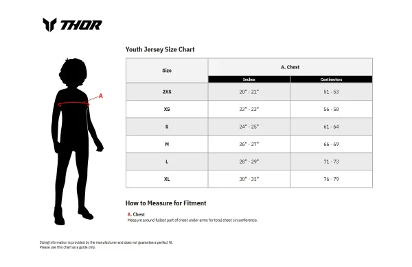 Thor Youth Launchmode Bleach Jersey - Gray/Acid - Image 5