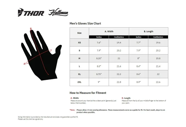 Thor Sportmode Vented Iconic Gloves - Black - Image 4